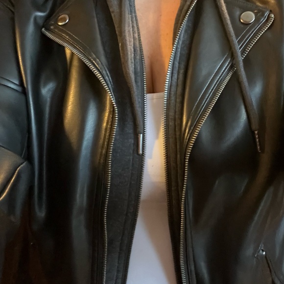 Torrid Black Leather Bomber Jacket - Picture 3 of 8